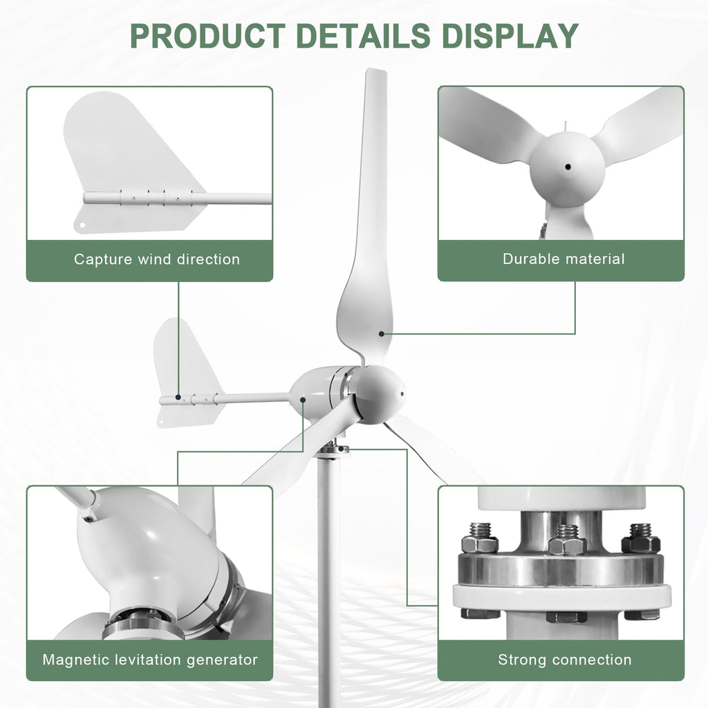 1500W  Renewable Energy Wind Turbine Generator turbines