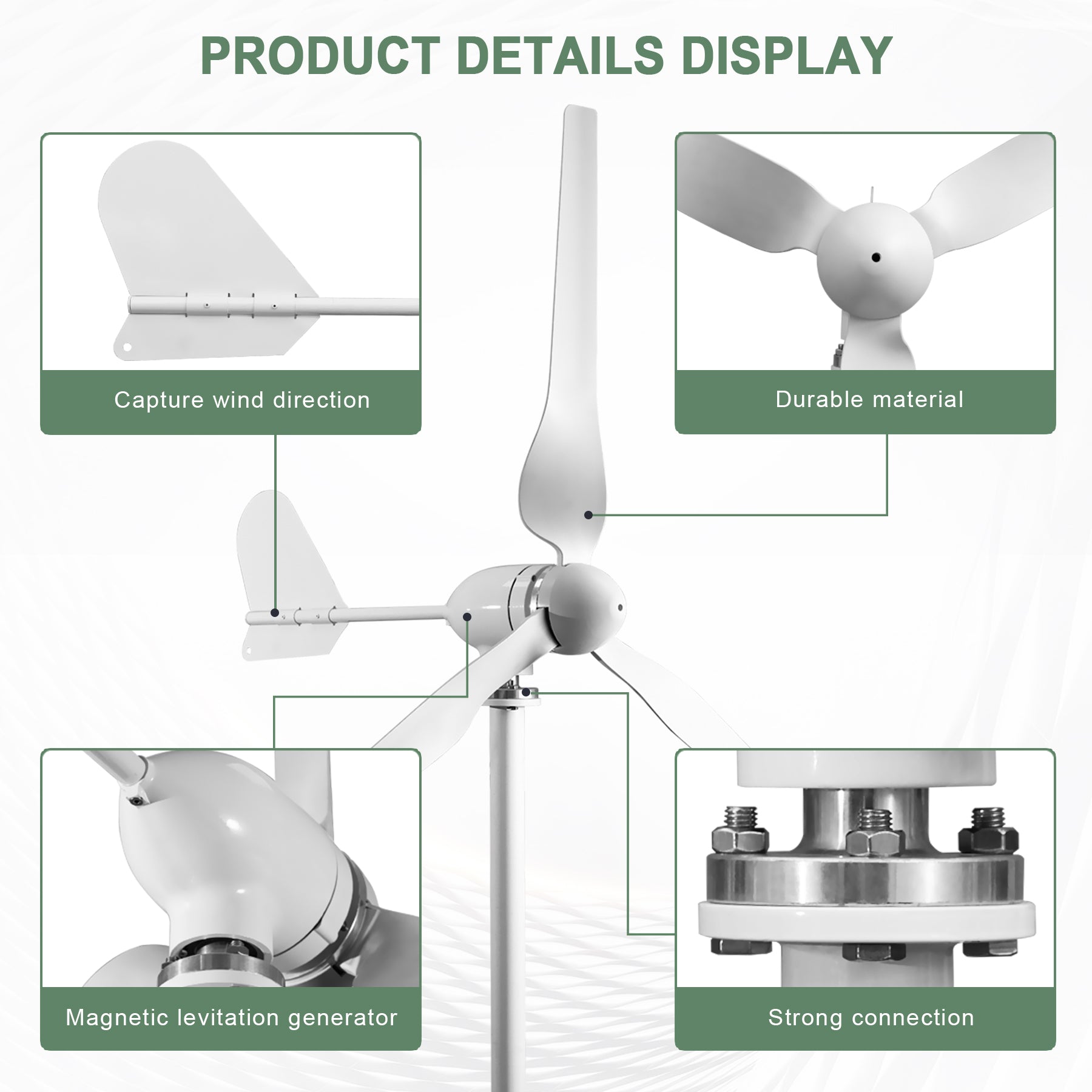1500W  Renewable Energy Wind Turbine Generator turbines
