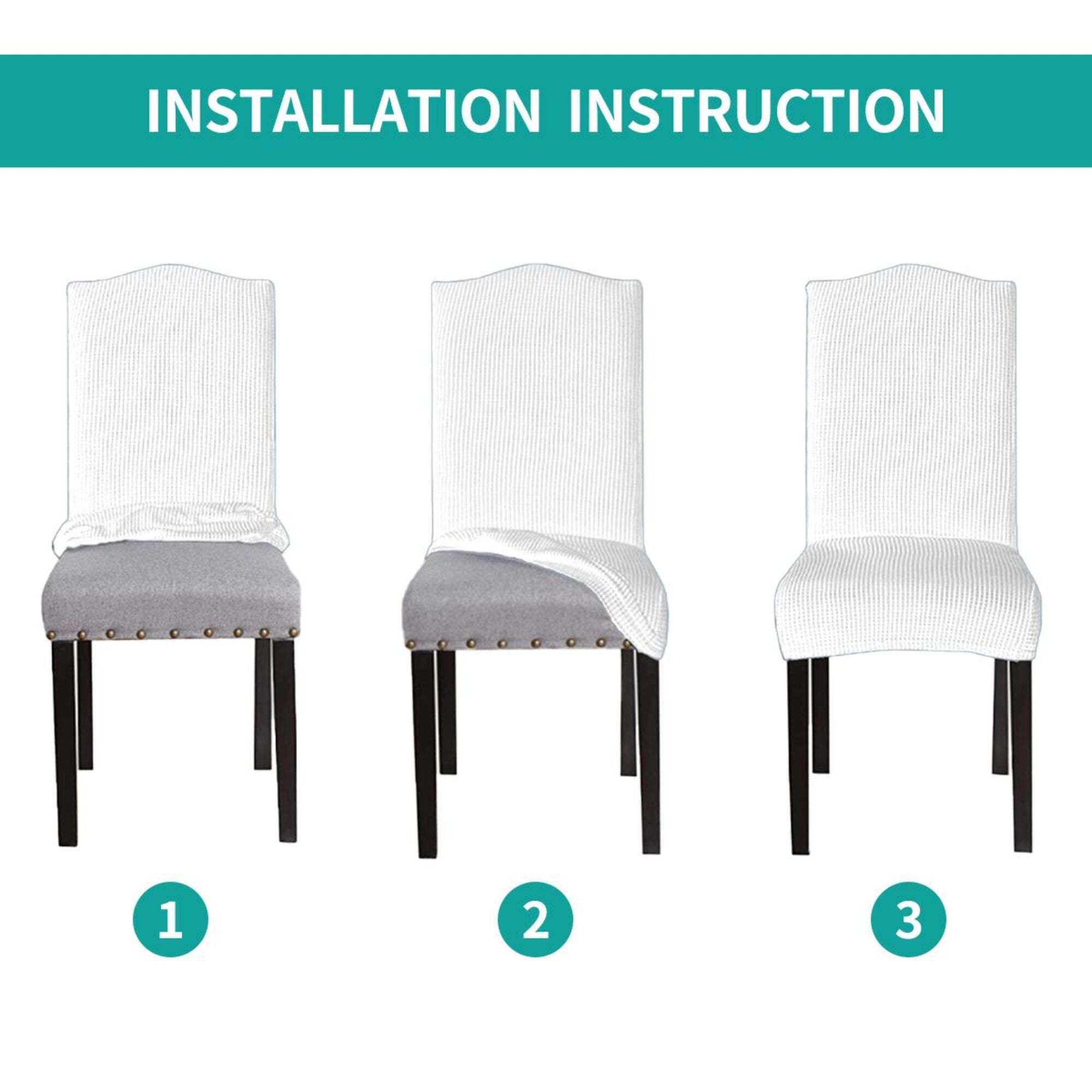 Black and White Checkerboard High Back Chair Cover – Stretch Dining Chair Slipcover for Banquet, Wedding & Home Use