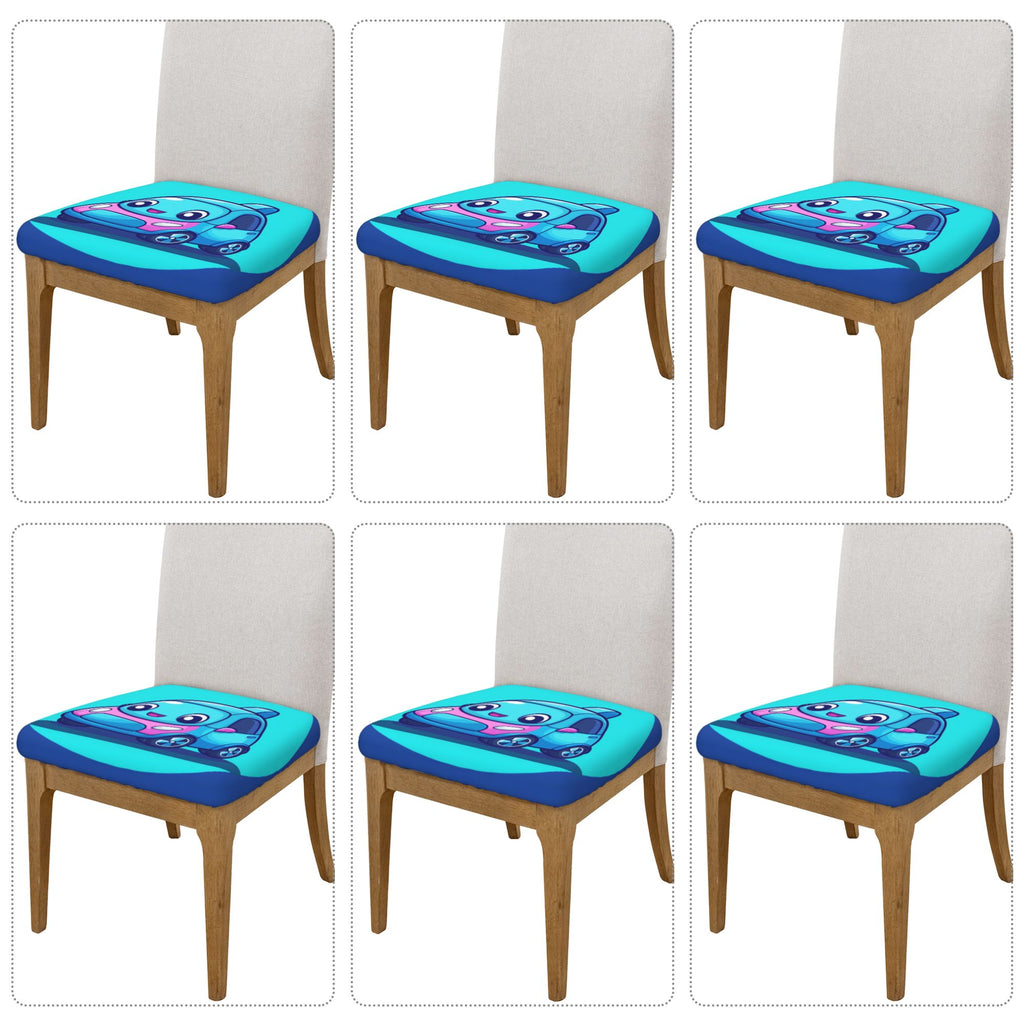 Cute Cartoon Car Chair Seat Cushion Covers (Set of 6) – 16.9"x16.9", Stretchable & Non-Slip