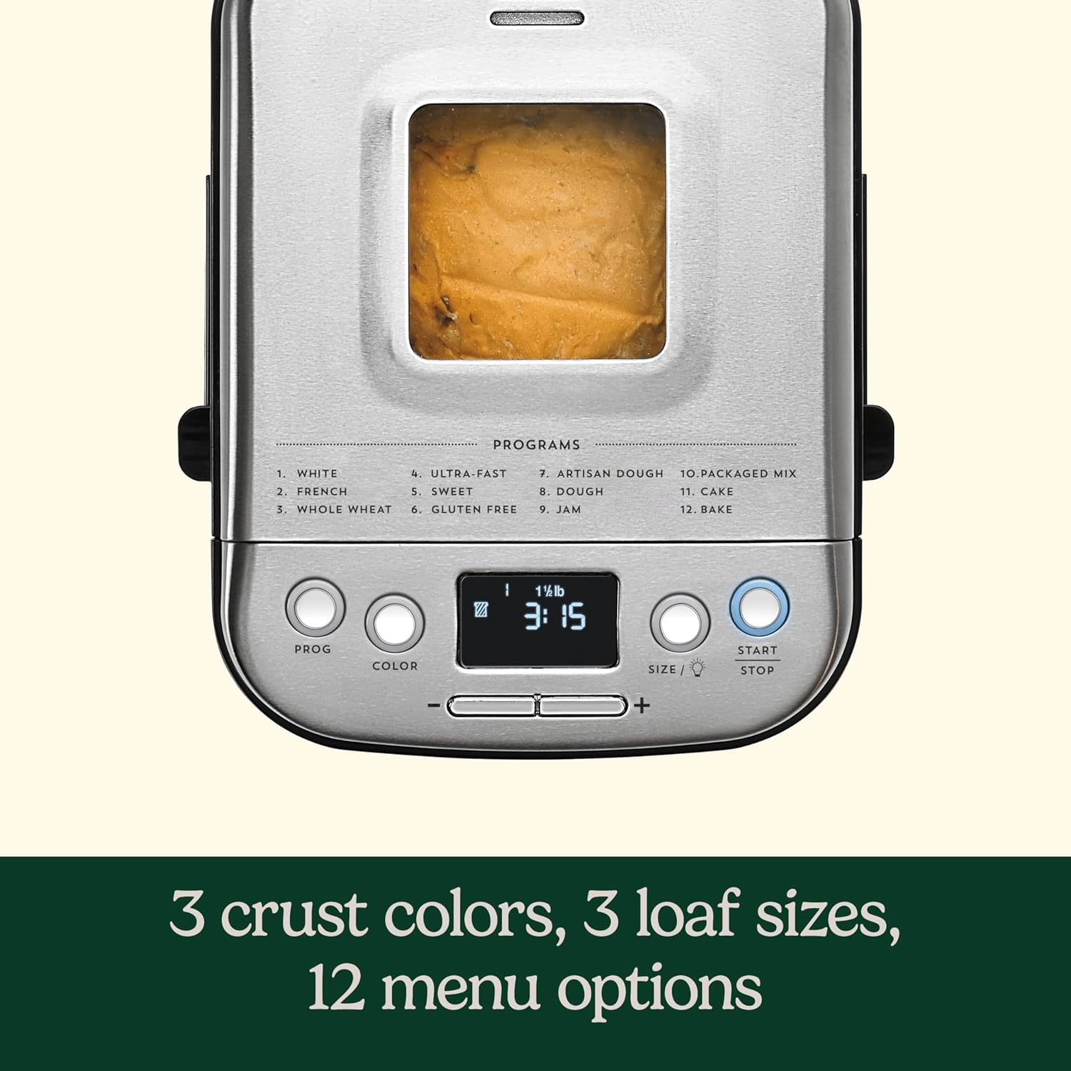 Bread Maker Machine, Compact and Automatic, Customizable Settings