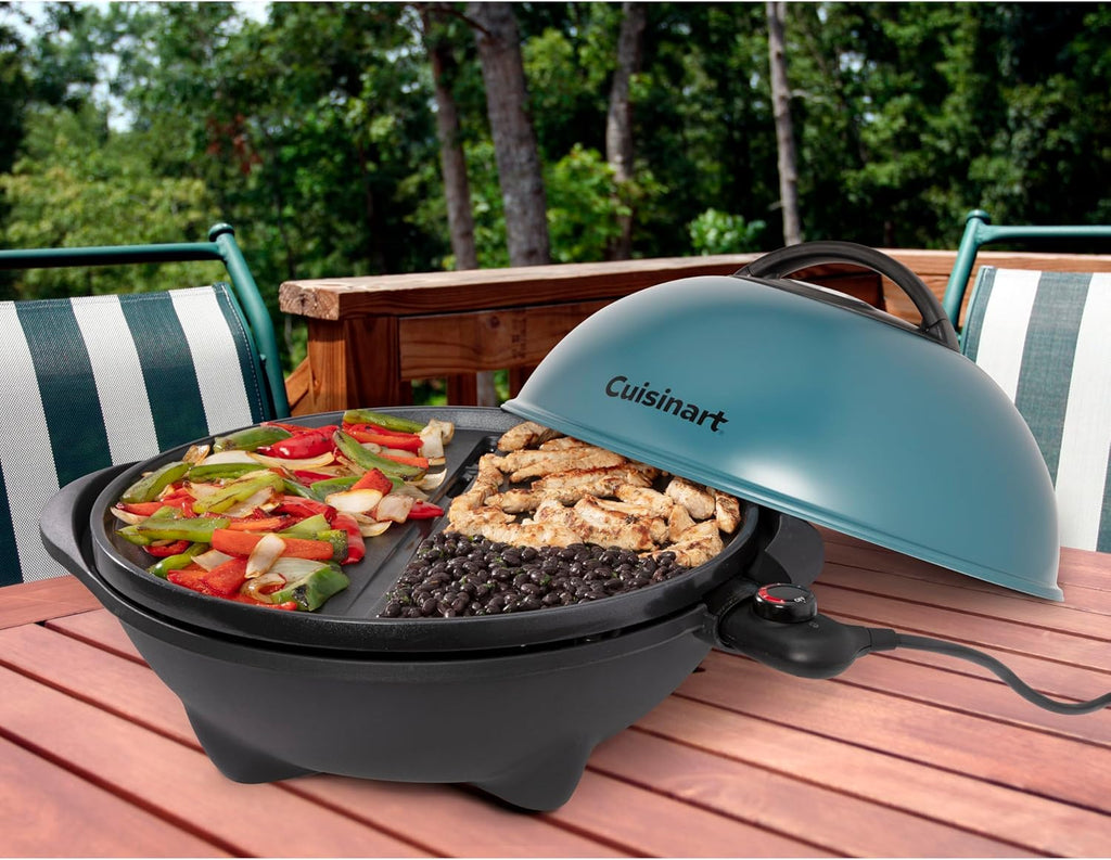 2-in-1 Portable BBQ with Nonstick Cooking Surface